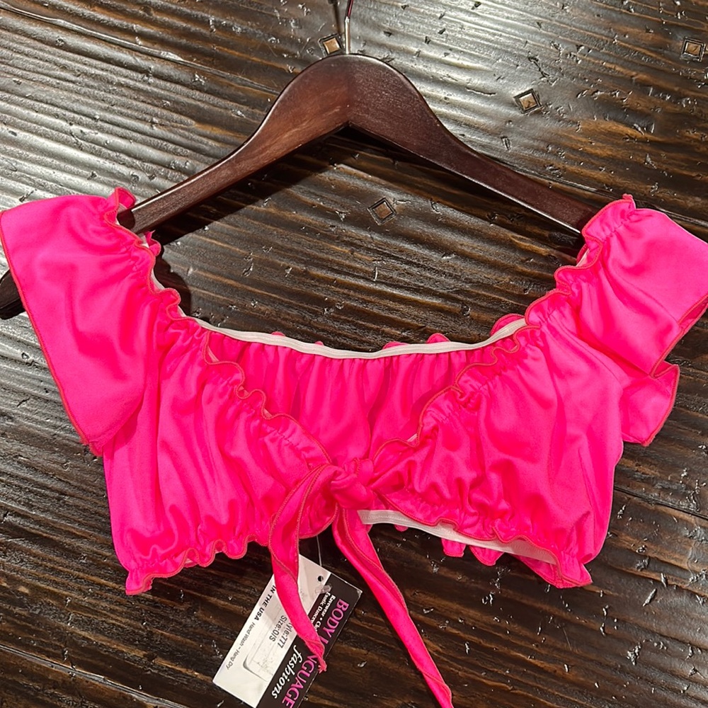 NEW BARBIE PINK BIKINI TOP. One Size.